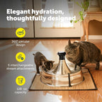 PetSafe Drinkwell Stainless 360 Multi-Pet Fountain, 128oz, 12 Filters Incl. | Customizable 1-5 Water Streams, Rust/Scratch-Resistant Stainless Steel, 12 Carbon + 2 Foam Filters Included