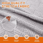 XINEAGE Stretch 4 Seater Slipcover, Non-Slip Pet Couch Cover,Silver Gray | Washable Furniture Protector, Elastic Bottom, Dogs & Cats Friendly, Scratch-resistant, Fast Setup, High Elasticity