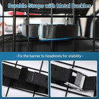 rabbitgoo Dog Car Barrier for SUV, Heavy-Duty Steel Wire Pet Gate, Foldable | Adjustable Universal-Fit Divider, Triple Folding for Cargo Area Vehicles Trucks Safety Travel