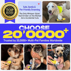 Whisper-Quiet Dog Nail Grinder 50%More Power for Sensitive Dogs,Cat | 6-Speed Pet Nail Trimmer with LED Display & 4 LED Lights, 3 Grinding Bits, No Over-Cutting,Stress-Free Grooming for All Pets