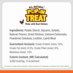 Nylabone Power Chew Knuckle Bone & Pop-in Dog Treat Toy & 30 Treat Refills | Medium breeds, chicken flavor, all-natural treats, dog enrichment, interactive dog toys to keep them busy, dogs up to 35 lbs