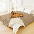 Smiry Waterproof Dog Bed Cover, Reversible Pet Blanket for Sofa Couch | Soft Washable Dog Blanket, Leakproof Couch Cover for Dogs Cats & Furniture Protection, 82x82, Camel/Beige
