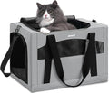 Pecute Cat Carrier Stable, Pet Carrier with Privacy Partition,Gray | Safe For Car Travel, Stable Steel Frame, Soft-Sided Pet Carrier Bag For Dogs And Cats Up To 11lbs, Foldable Design.