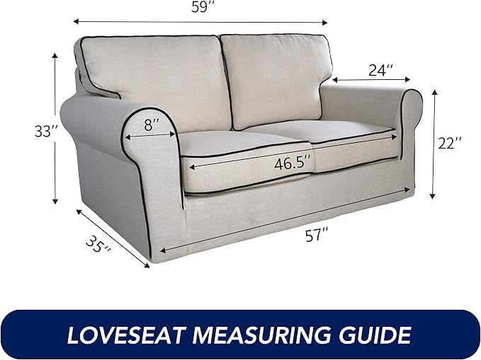 PureFit Reversible Quilted Sofa Cover, Water Resistant Medium Slipcover Furniture Protector, Washable Couch Cover with Non Slip Foam and Elastic Straps for Kids, Dogs, Pets (Loveseat, Camel/Ivory) | Camel/Ivory, Water Resistant Couch Protector, Washabl...