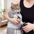 Hsei Cat Grooming Wrap for Cutting Nails with Nail Clipper and File,Medium