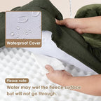 EHEYCIGA Orthopedic XXL Dog Bed, Waterproof Washable XL Big Pet Bed 48" | Non-Slip Bottom and Egg-Crate Memory Foam Extra Large Pet Couch Bed with Washable Removable Cover, Dark Green