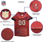 Pets First NFL Tampa Bay Buccaneers Dog Jersey, Size Large, Football Shirt Costume for Pet, Dog Sports T-Shirt, NFL Team Clothing for Cats, Licensed Pet Apparel Available in 7 Sizes and 32 Teams