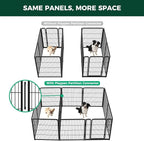 FXW Homeplus Indoor Dog Playpen with Divider Connectors, 32" H, 12 Panels | Calm Indoor Play Area, Two-Zone Layout, For Small & Medium Dogs, Patented