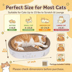 PatiencET 2-in-1 Oval Cat Scratcher Bed, Cardboard Lounger Scratch Bowl | Pad for Indoor Cats and Kittens, Corrugated Kitty Scratching Board, Durable Furniture Protector