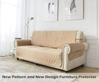 Ameritex Couch Sofa Slipcover 100% Waterproof Nonslip Quilted Furniture Protector Slipcover for Dogs, Children, Pets Sofa Slipcover Machine Washable (Sand, 78")