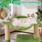 Woochpet Large Cat Tree for Indoor Cats, Multi-Functional Comfy Cat Bed-48in Tall Cat Tower with Scratching Post, Cozy Hammock for Kittens and Adult Cats, Cute Condo with Toy