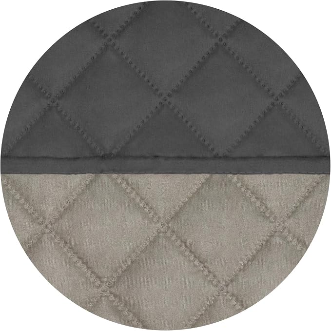 PureFit Reversible Chair Sofa Cover Dog Couch Covers for Sofa, 25.5 in | Dark Gray/Beige, Water Resistant Couch Protector, Washable Pet Couch Cover with Non Slip and Elastic Straps For Kids