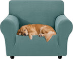 XINEAGE Stretch Armchair Slipcover, Non-Slip Pet Couch Cover,Light Blue | Washable Furniture Protector, Elastic Bottom, Dogs & Cats Friendly, Scratch-resistant, Fast Setup, High Elasticity