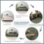 MYSKY HOME Loveseat Cover Moss Green Couch Cover Sectional Couch Covers for 2 Cushion Couch Sofa Thick Universal Chenille Sofa Cover with Tassel Durable Furniture Protector for Dogs 91" x 118"