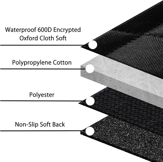 Femuar Dog Car Seat Cover with Storage Pockets Mesh Visual Window, Waterproof Nonslip , Heavy Duty Scratchproof Pet Dog Back Seat Cover Hammock for Cars Trucks and SUVs