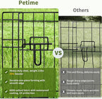PETIME Foldable Metal Dog Exercise Pen/Pet Puppy Playpen Kennels Yard Fence Indoor/Outdoor 8 Panel 24" W x 30" H with Top Cover and Bottom Pad