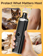 Dog Nail Grinder Whisper Quiet & Safe for Sensitive Dogs & Cats