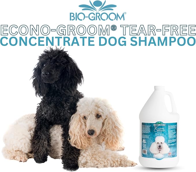 Bio-Groom Econo-Groom Tearless Dog Shampoo Concentrate - Cat & Dog Bathing Supplies, Puppy Shampoo for Gentle Skin, Cruelty-Free, Made in USA, Hypoallergenic, Tear-Free Dog Products - 2.5 Gallons | Cat & Dog Bathing Supplies, Puppy Shampoo for Gentle S...