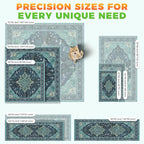 Hompet Cat Litter Mat 2 Pack, 72x72 Large Machine Washable Trapping Mats for Cats, Super Absorbent & Urine-Proof Cat Litter Box Mat for Floor, Waterproof & Non Slip Kitty Litter Rug