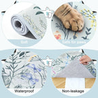 Bienbee Cat Litter Mat, 2 Pack 33" x 22" Machine Washable for Litter Boxes | Cat Litter Rug with Waterproof Backing, Non-Slip Grip and Soft On Kitty Paws to Catch Litter and Protect Floor