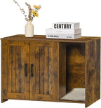 Dwanton Litter Box Enclosure, Wooden Cat Washroom Indoor, 27.6", 107VV