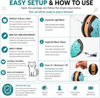 Interactive Cat Toys for Indoor Cats, Automatic Rechargeable Rolling Ball | Realistic Bird Chirping Sound, 6-Color Breathing Light Wand, Feather & Tail Attachments included, Large 3-Inch Ball Design