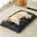 BFPETHOME Dog Beds for Large Dogs, Plush Dog Crate Bed Fluffy Cozy Kennel Pad for Sleeping &Ease Anxiety, Washable Pet Mats with Anti-Slip Bottom for Large Dogs, Navy