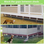 Thrivinest 10 Pack Animal Barrier Fence, No Dig Fence Decorative Fences, 17in(H) x10ft(L) Rustproof Metal Small Garden Fence Border for Dogs Rabbits, Bottom Blocker for Outdoor Yard Patio, White