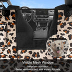 Femuar Dog Car Seat Cover, Waterproof Nonslip Pet Seat Cover for Back Seat with Storage Pockets Mesh Visual Window, Heavy Duty Scratchproof Pet Dog Seat Cover Hammock for Cars Trucks and SUVs