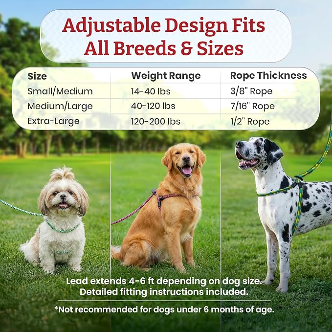 Harness Lead No Pull Dog Harness and Leash Set, Anti Pull Dog Harness, One-Piece Cushioned Rope Safely Prevents Escaping and Pulling (Medium/Large, Pink/Purple)
