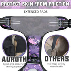 Auroth Tactical Dog Harness for Small Medium Large Dogs No Pull Adjustable Pet Harness Reflective K9 Working Training Easy Control Pet Vest Military Service Dog Harnesses (M, Purple Camo)