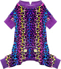 KYEESE Dog Pajamas Velvet Dog Pajamas Small Sized Dogs Soft Dogs Clothes Pet Coat Stretchy Doggie Pjs Pet Costume with Leopard Pattern Comfy Doggie Jammies Onesie, Medium