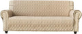 Ameritex Couch Sofa Slipcover 100% Waterproof Nonslip Quilted Furniture Protector for Dogs, Children, Pets, Machine Washable (Beige, 68")