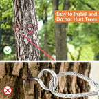XiaZ Dog Tie Out Cable for Camping, 100ft Portable Overhead Trolley System for Dogs up to 200lbs，Dog Lead for Yard, Camping, Parks, Outdoor Events,5 min Set-up