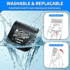 4 Pack Pet Grooming Clipper Blades with Steel Cutters, Sizes 10, 7FC, 5FC & 4FC, Black, Compatible with Andis, Oster A5, Wahl KM10 A5 Style Dog Clippers