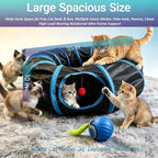 Automatic Cat Toy, Motion Activated Interactive Cat Toy Ball with Cat Tunnel, Hide and Seek Puzzle Game for Indoor Cats Kittens, Interactive Cat Toy to Relieve Boredom
