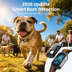 2 in 1 Dog Bark and Shock Collar - 4500FT Anti Bark Dog Training Collar with Remote, 3 Training Modes (Tone, Vibration, Safe Shock), IP67 Waterproof, Portable Training Collar for 5-120lbs Dogs