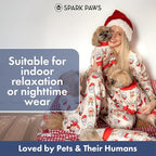 Spark Paws Dog Christmas Pajama, Dog Recovery Suit Male, Onesie, Ultra-Soft and 4-Way Stretch, for Small Medium and Large Breeds - Santa and Rudolph - M