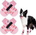 SCENEREAL Anti Slip Dog Socks to Prevent Licking Paws for Hardwood Floors | Double Sides Dog Shoes Boots & Paw Protectors for Hot/Cold Pavement, Dog Grippy Booties for Small Medium Large Senior Dogs