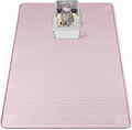 Silicone Cat Litter Mat for Litter Box 50”x35” Large Cat Mat, Pink | Waterproof, Non-Slip, Leak-Proof Rug Mat with Lip, Easy to Clean, Extra Large Litter Catcher Mat for Floor