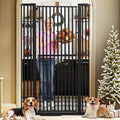 SHYUJAJIE 71 Inch Extra Tall Pet Gate for Cats | 29.92"-43" Adjustable Wide Dog Gates,Pressure Mounted Walk Through Tall Pets Gate for Doorways,Hallway,Stairs,White
