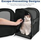 Apollo Walker Dog & Cat Carrier Backpack for 4-18lb Pets - Ventilated Safe Design with Padded Back Support, Breathable Mesh Pet Backpack for Hiking, Travel, Outdoor (Black)