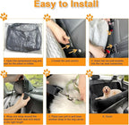 Dog Car Seat for Large Dogs Under 100 LBS,Dog Car Bed Washable Pet Travel,Super Soft Safe Removable Pet Booster Seat-Black