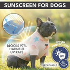 Spark Paws Sunblock Dog T-Shirt, SPF30 Protection, Lightweight Breathable Quick Dry for Dogs with Sensitive Skin - Pineapple & Seashells (Set of 2) - Size 5XL