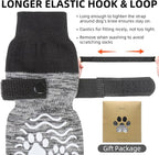 PUPTECK Anti Slip Dog Socks, Shoes with Grippers to Prevent Licking Hardwood Floors Traction, Rubber Boots & Paw Protectors for Small Medium Large Dogs Cold/Hot Pavement, Senior Dogs Booties Grey