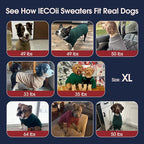 IECOii XL Dog Sweater,Winter Doggy Clothes for Large Dogs Girl Boy,Warm Pullover Soft Dog Sweater Turtleneck,Lightweight & Good Stretch for Active Dogs Like Beagle,Border Collie (Caramel,XLarge)
