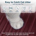 UPSKY Large Cat Litter Mat 31" x 24 Waterproof and Washable, Soft on Paws | Litter Catcher Pad, Cat Litter Trapping Mat, Scatter Control, Fits Most Litter Boxes, Use for Dogs & Cats, Red