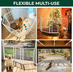 FXW Dog Gate, Extra Wide Adjustable for Openings Up to 165", 40" H | Flexible Space Control, Easy Walk-Through Access, 5 Panels + 1 Gate, For Medium & Large Dogs, Garage Use