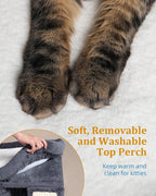 Aechonow XL Cat Tree Tower for Large Adult Cats 20 lbs+, 23x15.7 Perch Bed | Condo Cave for Indoor Medium Kittens, Sisal Scratchers, Extra Large