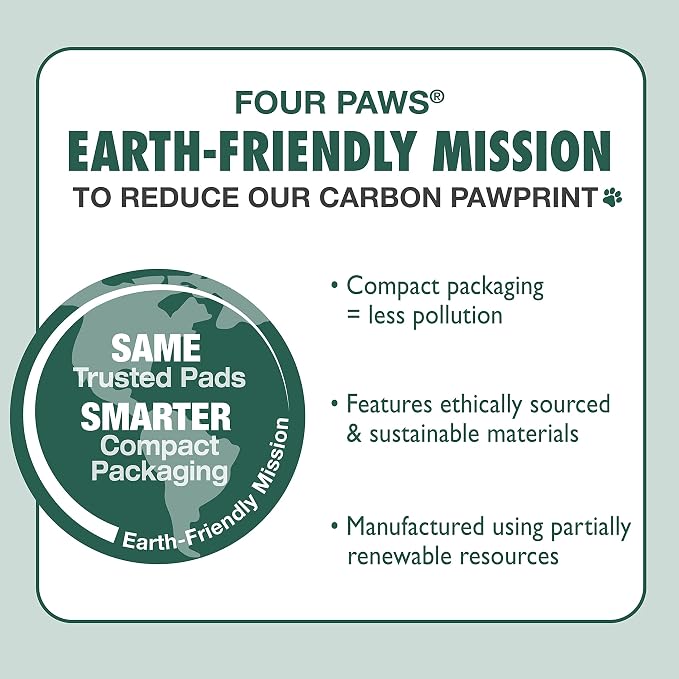 Four Paws Wee-Wee Odor Control Dog Pee Pads with Febreze Freshness | 10 count, spring fresh scent, neutralizes ammonia odors, pee pads for dogs & puppies, dog housebreaking, 22" x 23"